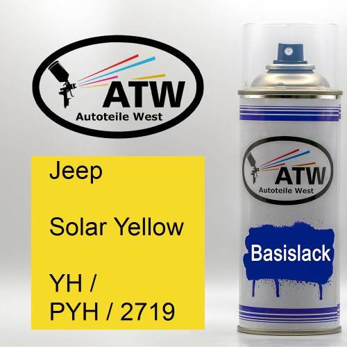 Jeep, Solar Yellow, YH / PYH / 2719: 400ml Sprühdose, von ATW Autoteile West.